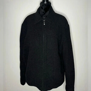 Kenneth Cole Black Wool zip-up jacket